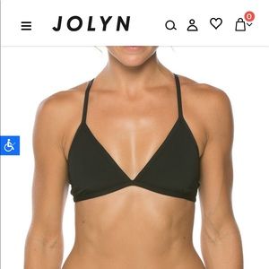 JOLYN Black Bikini Top